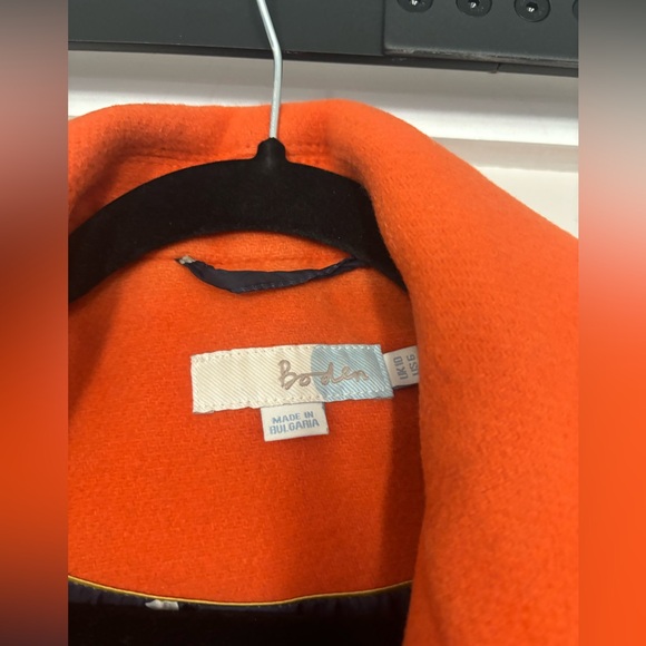 Boden orange wool coat, size 6 - Picture 2 of 7